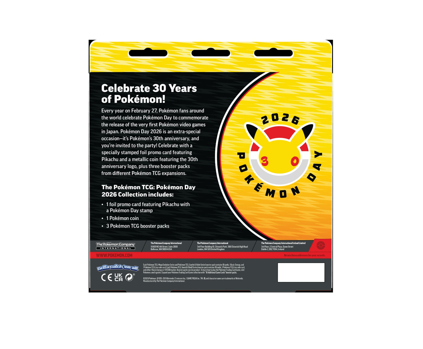 Pokemon Day 2026 Collection (3 packs)