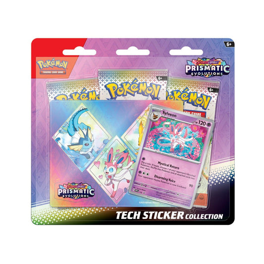 *LIMIT 3* Prismatic Evolutions Tech Sticker Collection-(3 Packs)