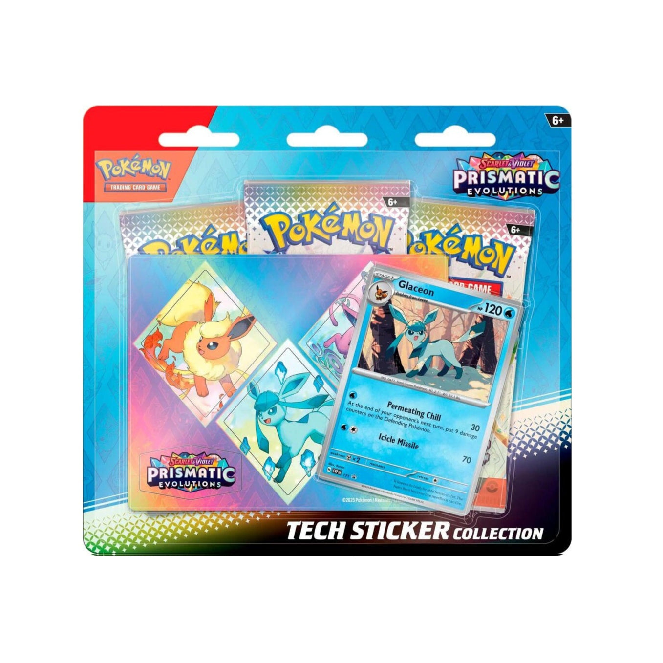 *LIMIT 3* Prismatic Evolutions Tech Sticker Collection-(3 Packs)