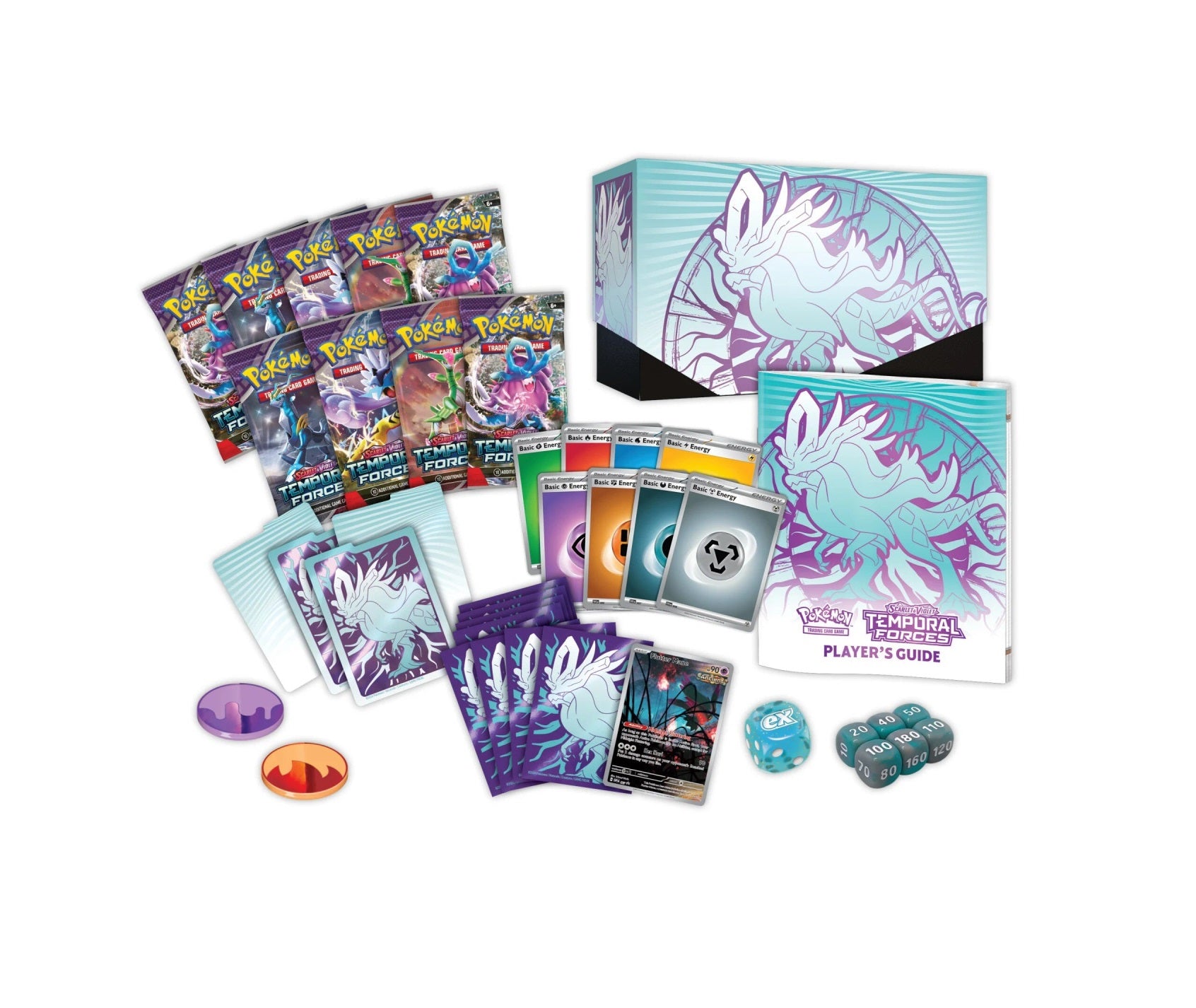 Pokémon TCG: Scarlet & Violet-Temporal Forces Pokémon Elite Trainer Box Contents2