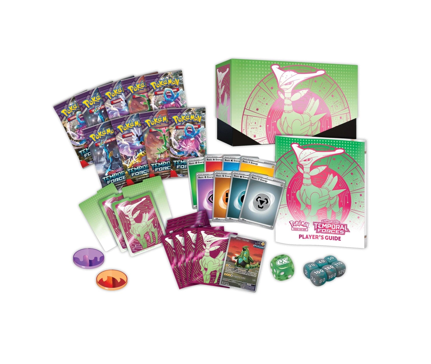 Pokémon TCG: Scarlet & Violet-Temporal Forces Pokémon Elite Trainer Box Contents1